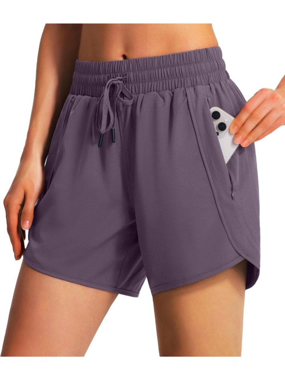 Women's Quick Dry Athletic Running Shorts 5"/7" with Zipper Pockets - Activewear